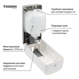 TOSSEN MN-7220 PW (White Classic) - механический дозатор жидкого мыла 211041