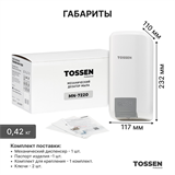 TOSSEN MN-7220 PW (White Classic) - механический дозатор жидкого мыла 211041